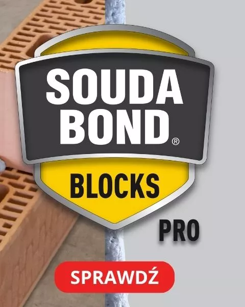 Baner reklamowy kleju murarskiego Soudabond Blocks Pro
