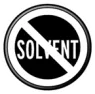 Przekreślony napis solvent